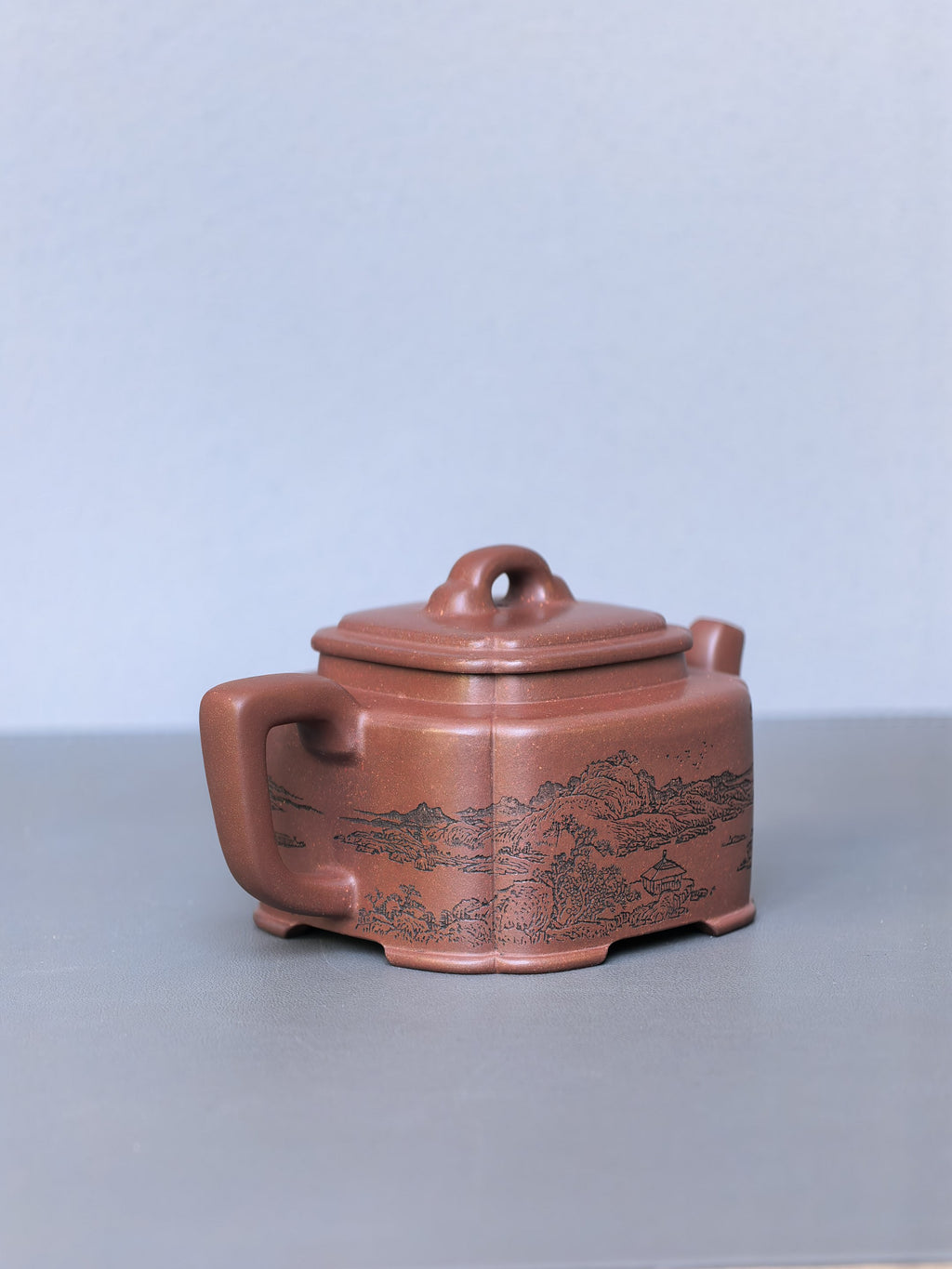 宏林山水·礼藏天下｜陈宏林大师传世巅峰臻品【 四方桥鼎壶】原矿极品底槽清·180cc