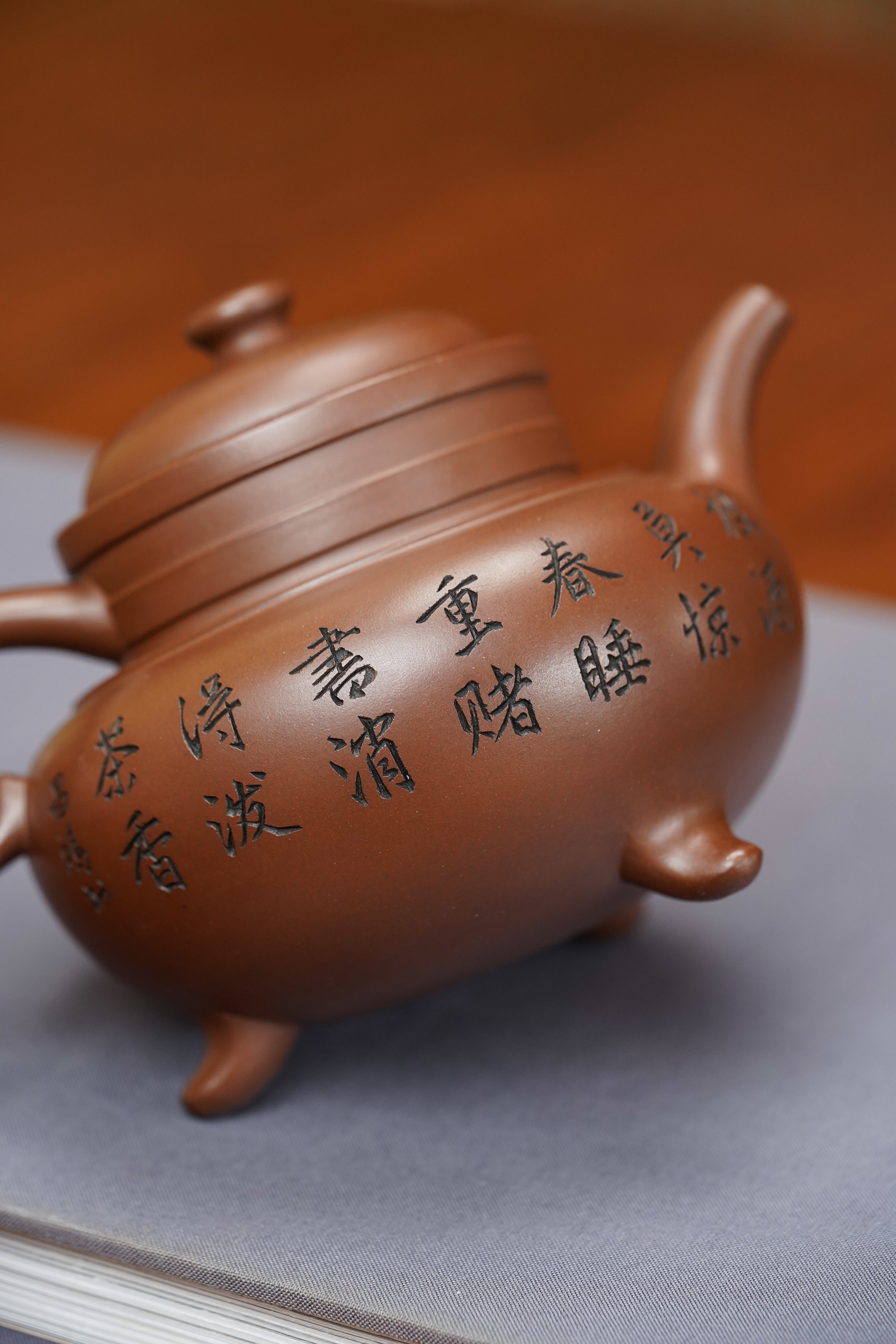 顾景舟大师高徒·双国大师李昌鸿之作【金鼎壶】原矿优质文革老紫泥·375cc