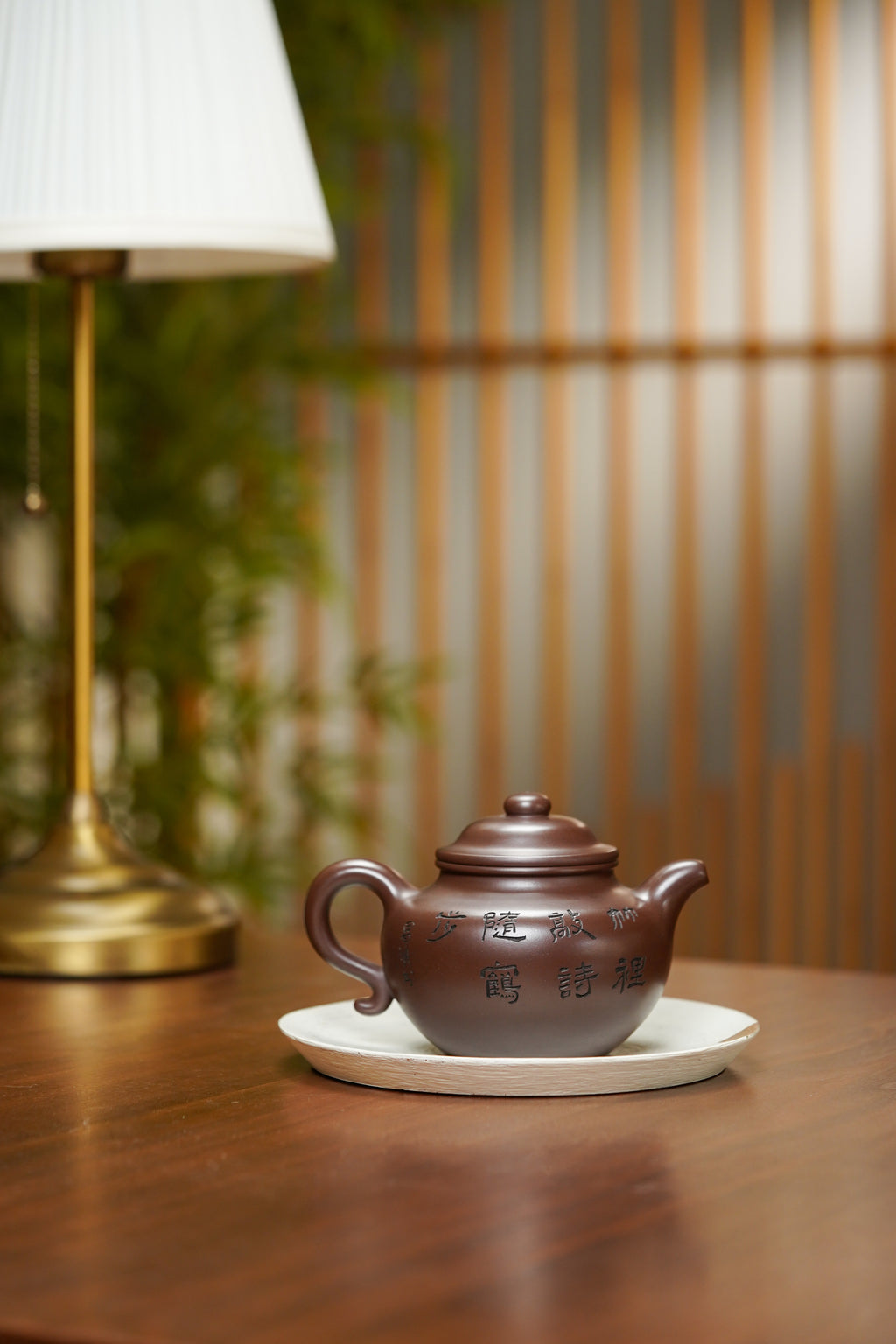 紫砂泰斗顾景舟传承·双国大师之作【莲子壶】原矿优质紫泥·400cc