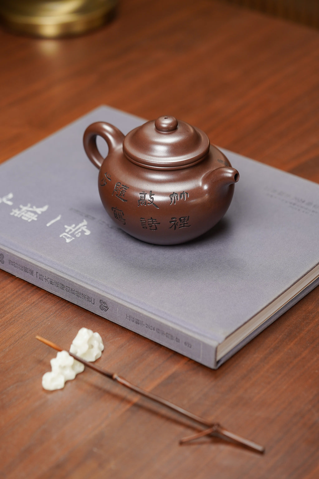 紫砂泰斗顾景舟传承·双国大师之作【莲子壶】原矿优质紫泥·400cc
