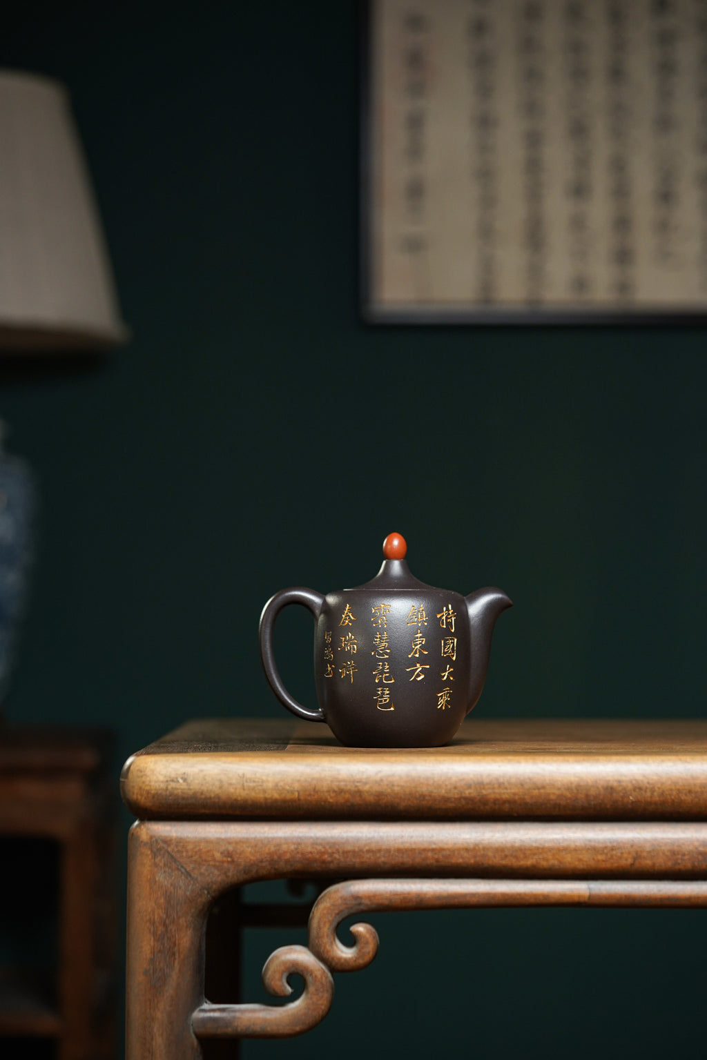 顾景舟大师高徒·双国大师李昌鸿之作【鸿运当头壶】原矿优质黑金砂·400cc