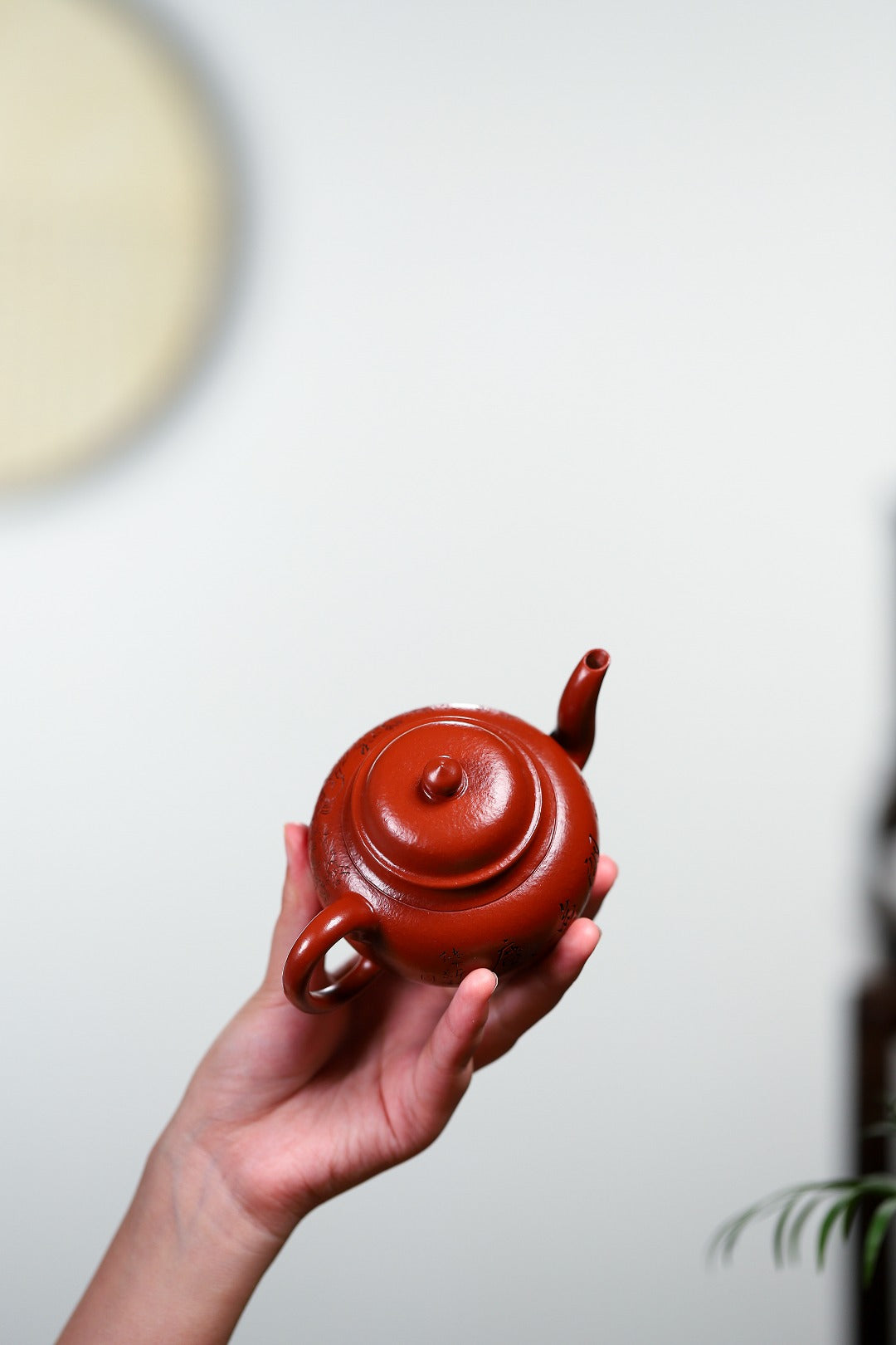 珍藏送礼级紫砂重器｜高级工艺美术师·许时娟 亲制【宫灯壶】原矿优质皱皮朱泥 220cc