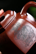珍藏送礼级紫砂重器｜高级工艺美术师·许时娟 亲制【六方牛盖】原矿优质底槽清· 410cc