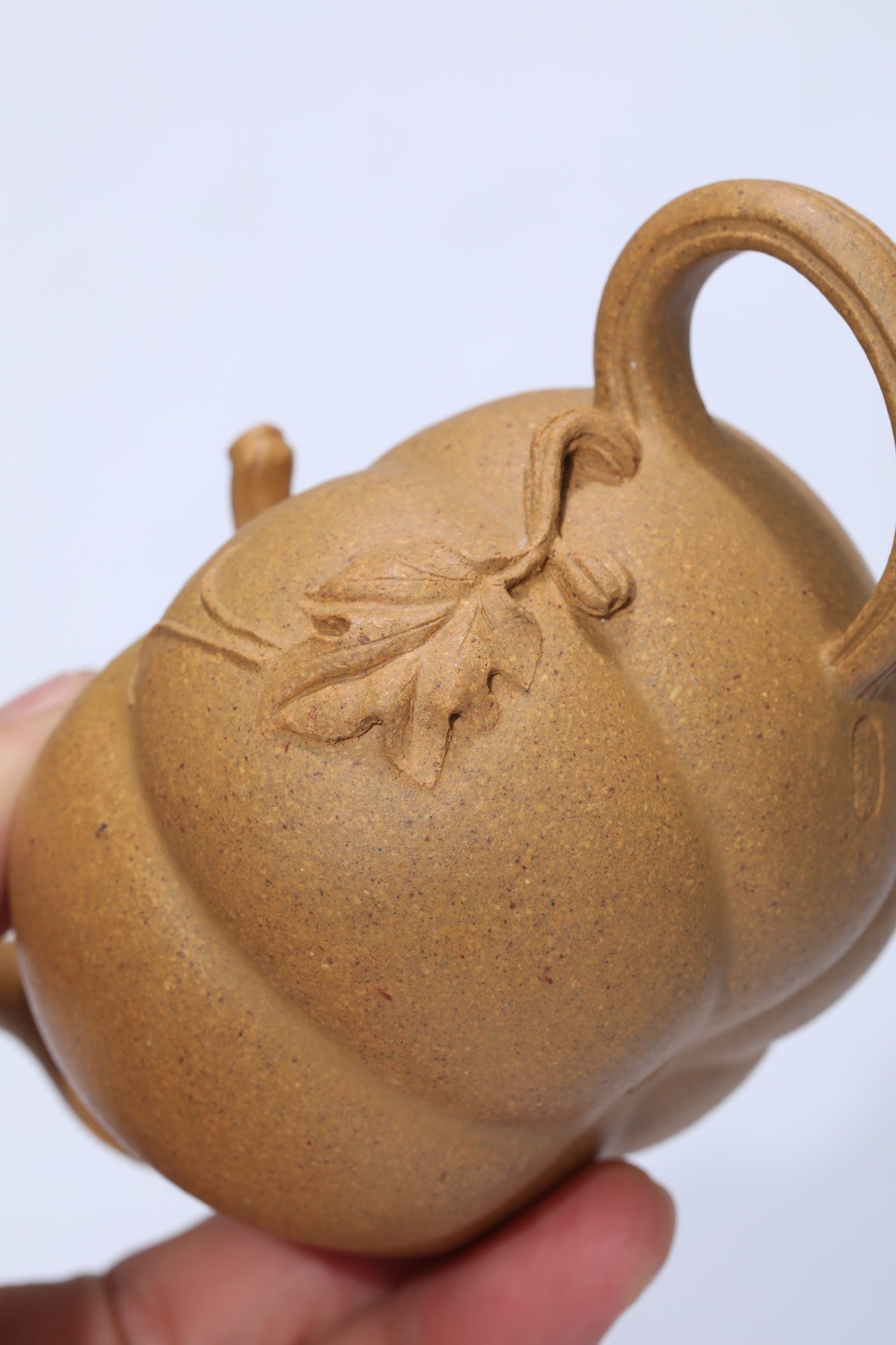 宜兴原矿紫砂·工艺师薄胎《南瓜壶》精品佳作 原矿优质老段泥·200cc 工艺美术师·王老师
