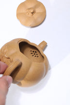 宜兴原矿紫砂·工艺师薄胎《南瓜壶》精品佳作 原矿优质老段泥·200cc 工艺美术师·王老师