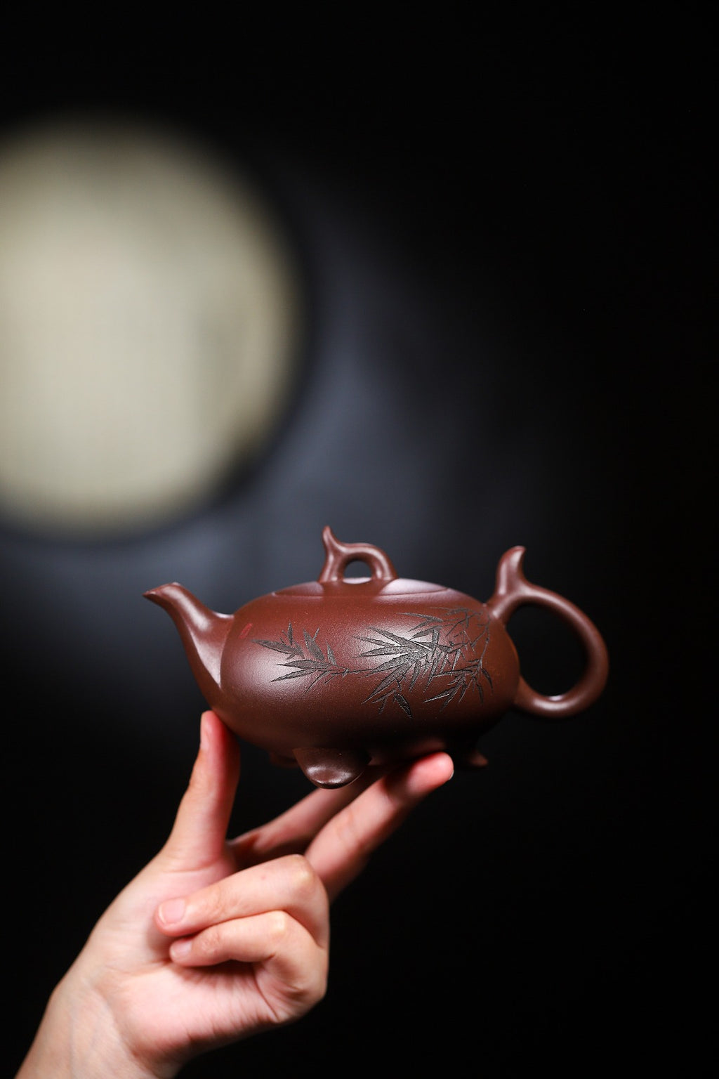 国工精品【雅竹】好料好工，经典实用器！ _____王老师   工艺美术师 _____原矿紫泥     270cc
