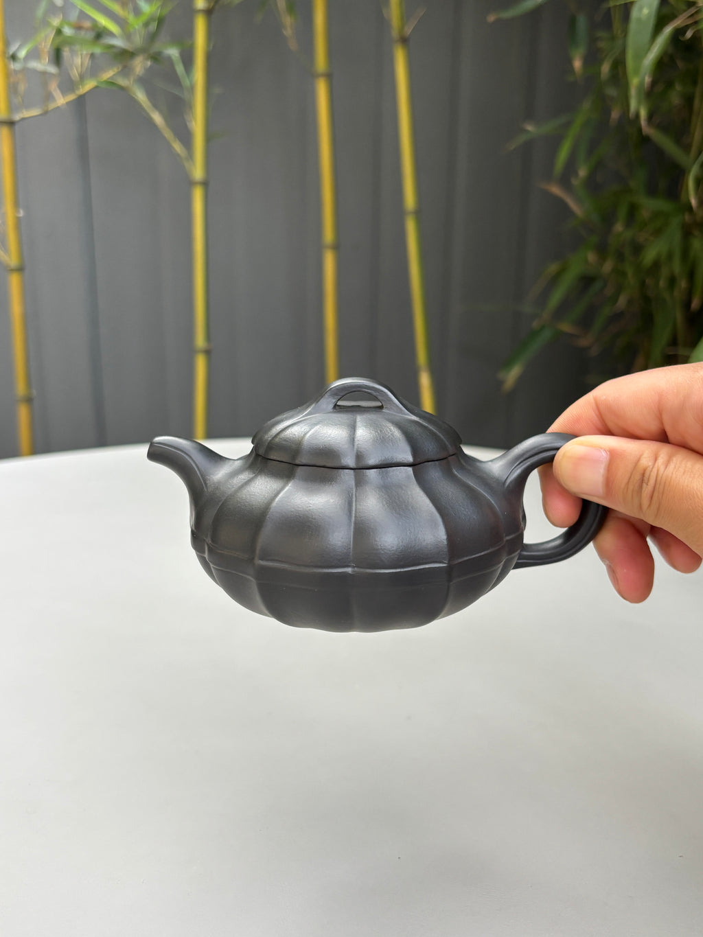 何道洪大师高徒·省名人研高赵明敏-收藏级重器【筋纹线圆】家藏朱泥还原烧 220cc