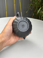 何道洪大师高徒·省名人研高赵明敏-收藏级重器【筋纹线圆】家藏朱泥还原烧 220cc