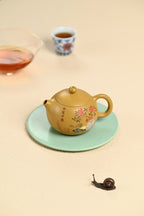 『西施』 黄金段·容量190cc·9孔出水·内推·秦国萍（国家级高级工艺美术师）