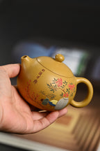『西施』 黄金段·容量190cc·9孔出水·内推·秦国萍（国家级高级工艺美术师）