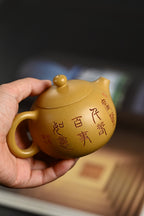 『西施』 黄金段·容量190cc·9孔出水·内推·秦国萍（国家级高级工艺美术师）