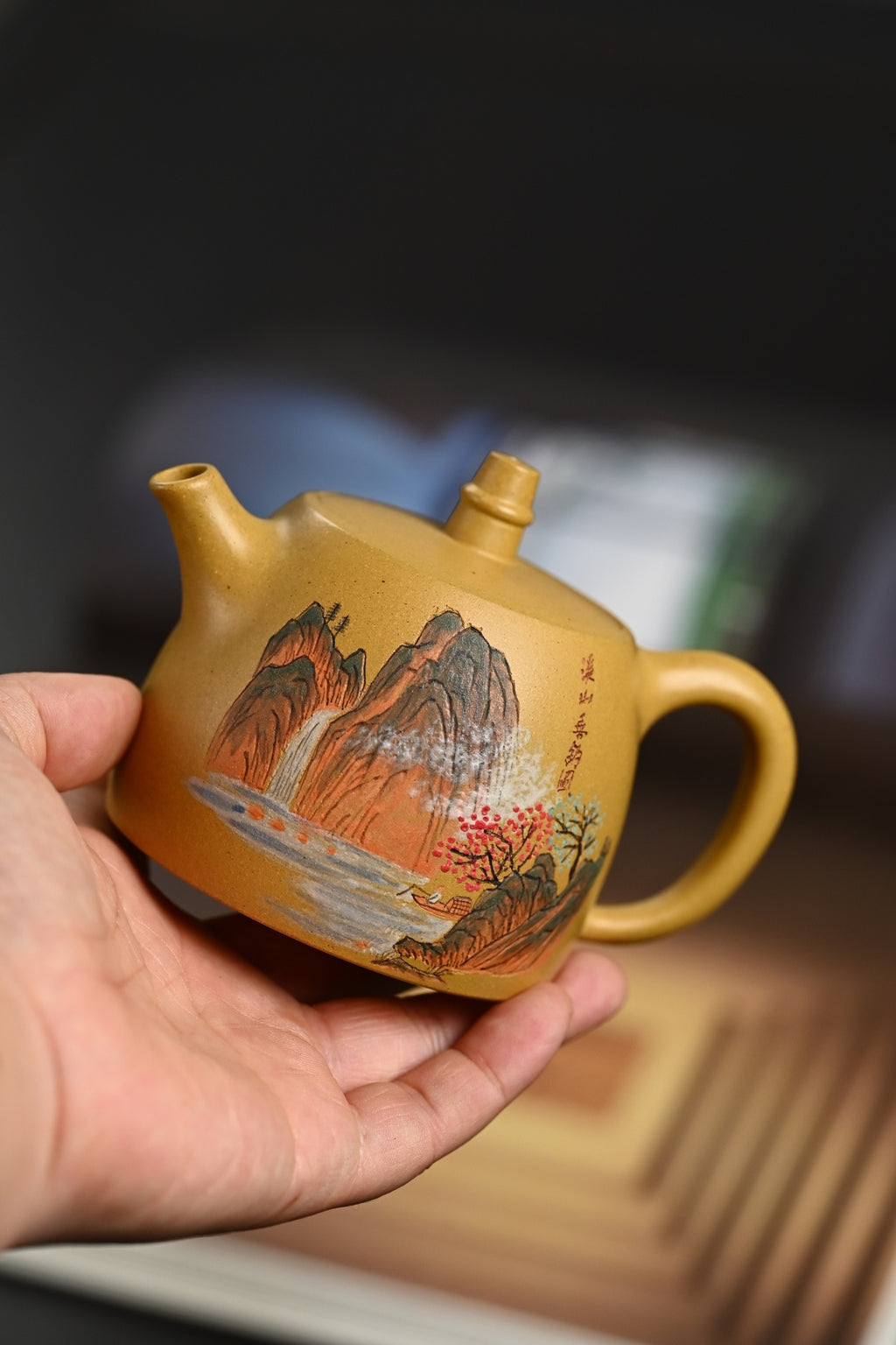 『汉铎』 黄金段·容量180cc·9孔出水·内推·秦国萍（国家级高级工艺美术师）