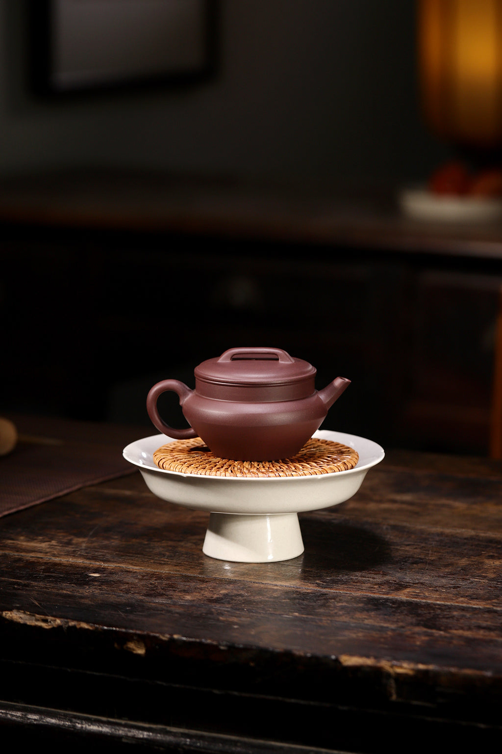 【丕饮】 泥料：原矿紫茄泥 容量：170cc 孔数：球孔