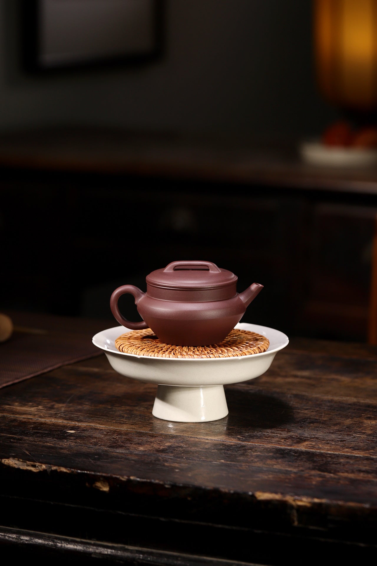【丕饮】 泥料：原矿紫茄泥 容量：170cc 孔数：球孔
