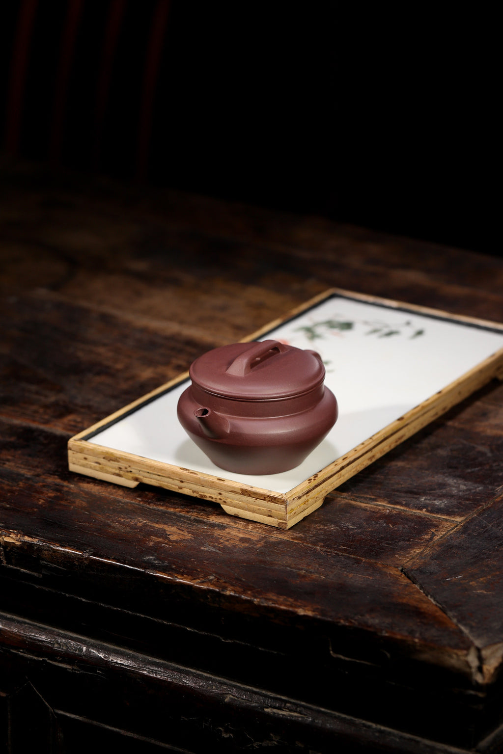 【丕饮】 泥料：原矿紫茄泥 容量：170cc 孔数：球孔