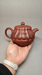 证书全配套 【筋纹合菱】制壶：焦亚强 (国家级工艺美术师) 泥料：原矿底槽清 容量：450cc