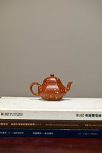 六方梨形·全手工/多届全手工大赛二等奖大拍陶手吴涛作品/容量120cc/朱泥撒金
