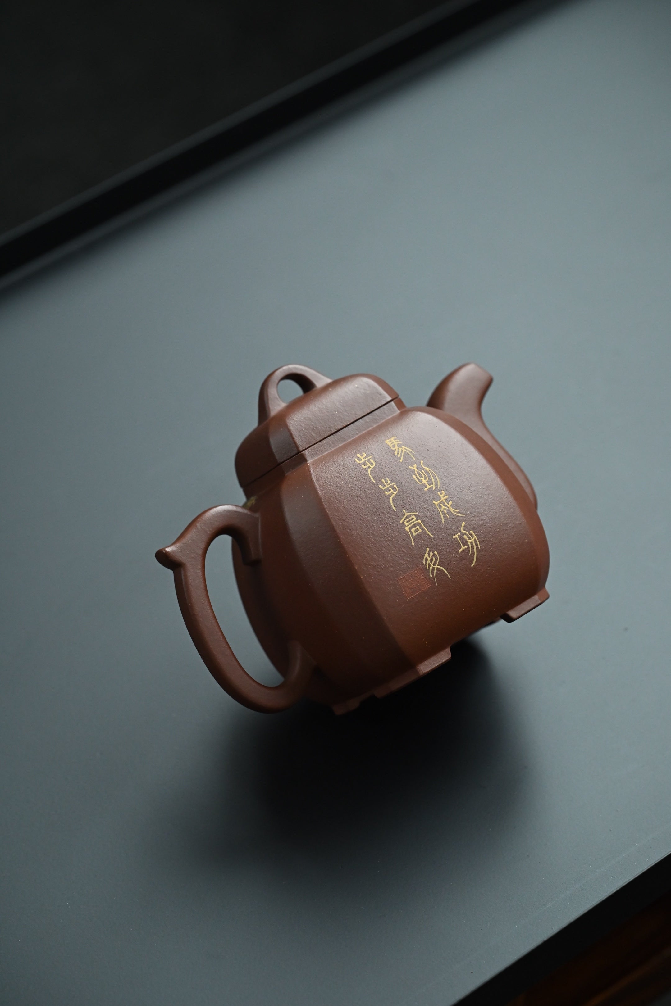 福临八方·全手工 /多届全手工大赛二等奖大拍陶手吴涛作品/泥绘名家褚萍泥绘/容量430cc/原矿底槽清