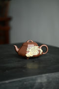 汉棠石瓢·全手工/多届全手工大赛二等奖大拍陶手吴涛作品/泥绘名家褚萍泥绘 /容量360cc/原矿底槽清