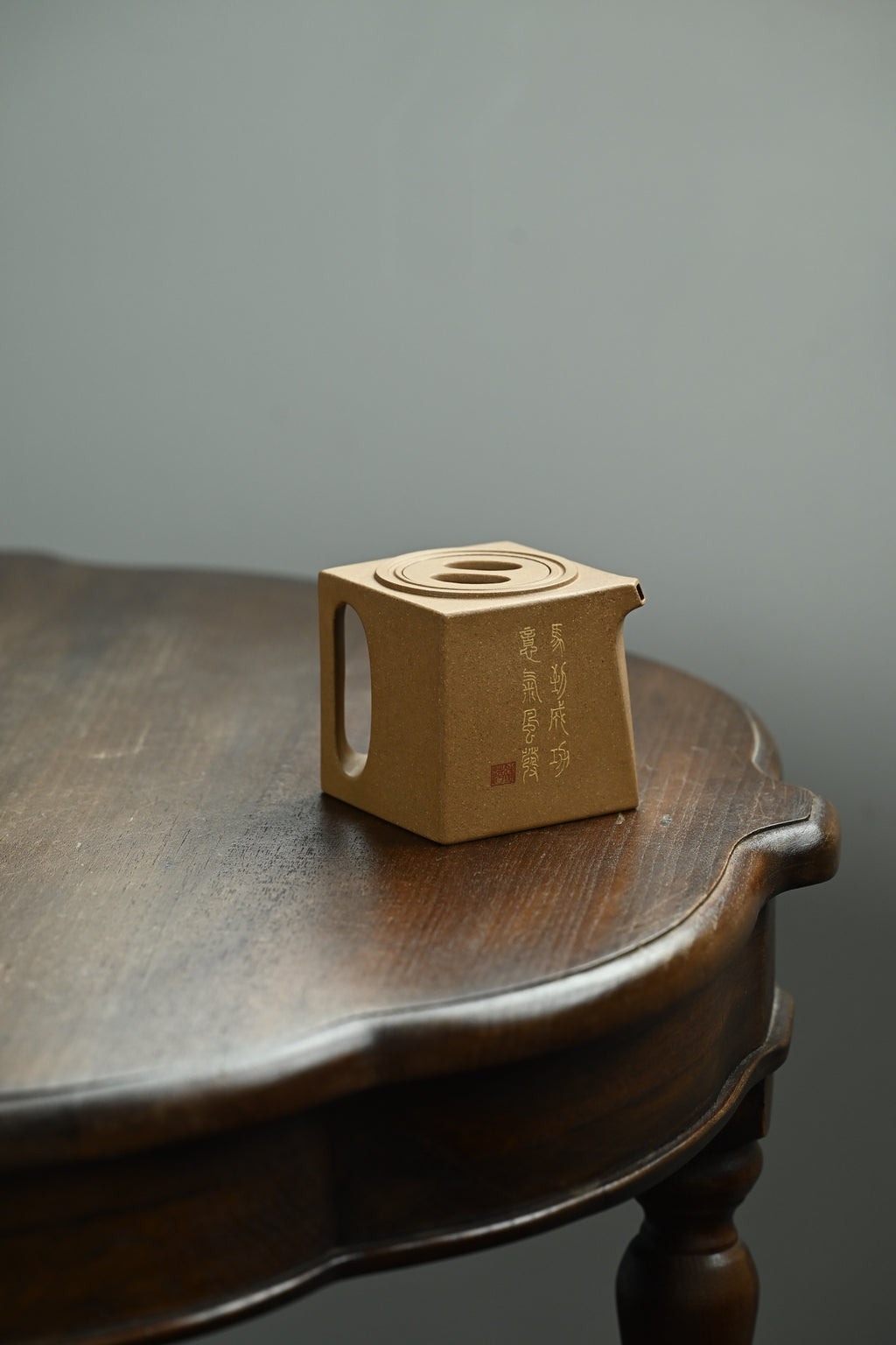 阳羡四方·全手工/多届全手工大赛二等奖大拍陶手吴涛作品/泥绘名家褚萍泥绘 /容量330cc/原矿段泥
