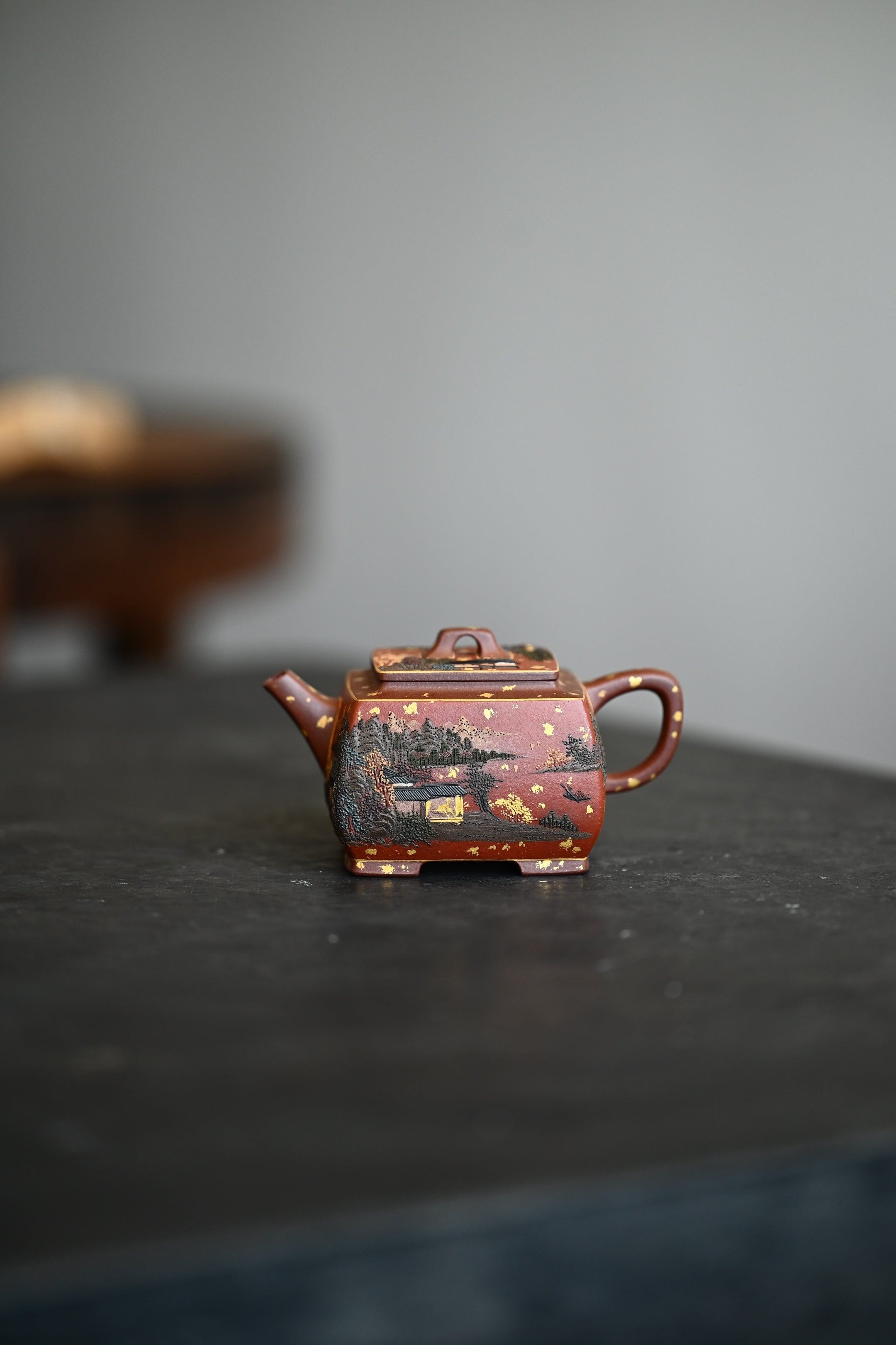 清逸四方·全手工/六届全手工大赛一等奖高工施昌作品/容量160cc/原矿底槽清