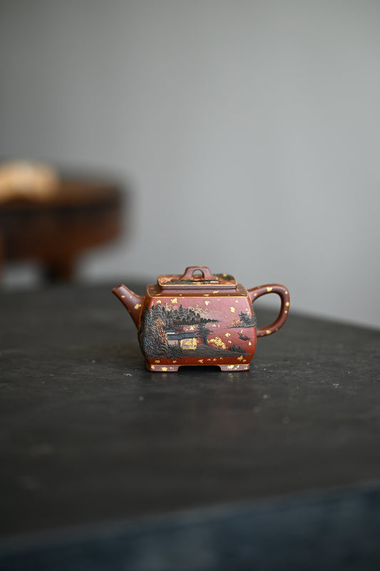 清逸四方·全手工/六届全手工大赛一等奖高工施昌作品/容量160cc/原矿底槽清