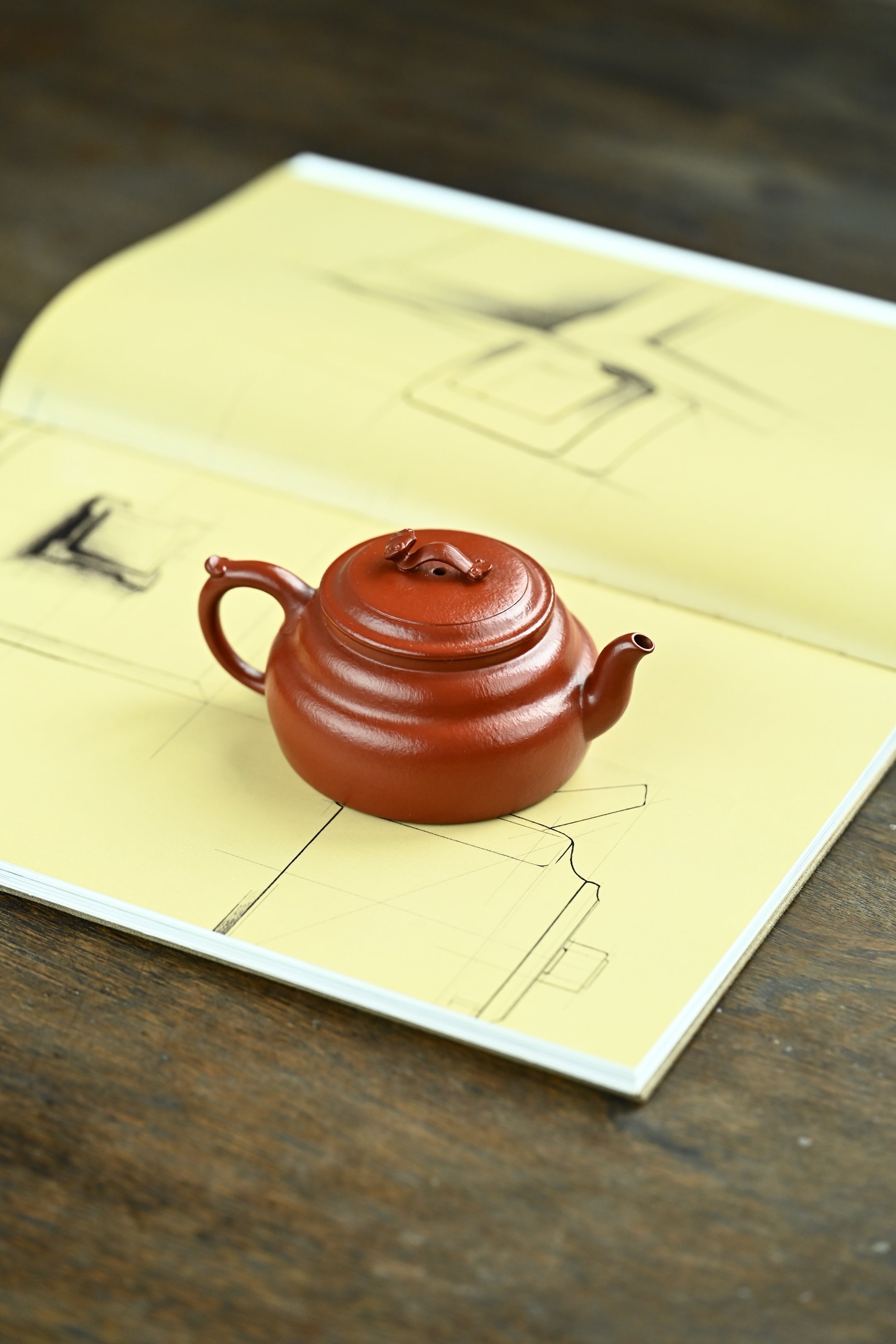如意连连·全手工 /大拍陶手雷罡作品（师承范伟群）/容量150cc/家藏朱泥