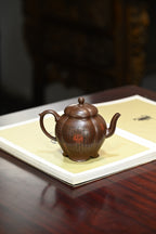海棠宫灯·全手工（省大师桑黎兵刻绘+双证书）/紫砂十二精英之首，省大师桑黎兵儿子桑崧杰作品 /容量350cc/特级紫泥