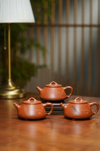 范泽锋大师高徒·省大师邱爽紫砂潜力重器【竹节平盖石瓢】原矿优质金降坡·220cc
