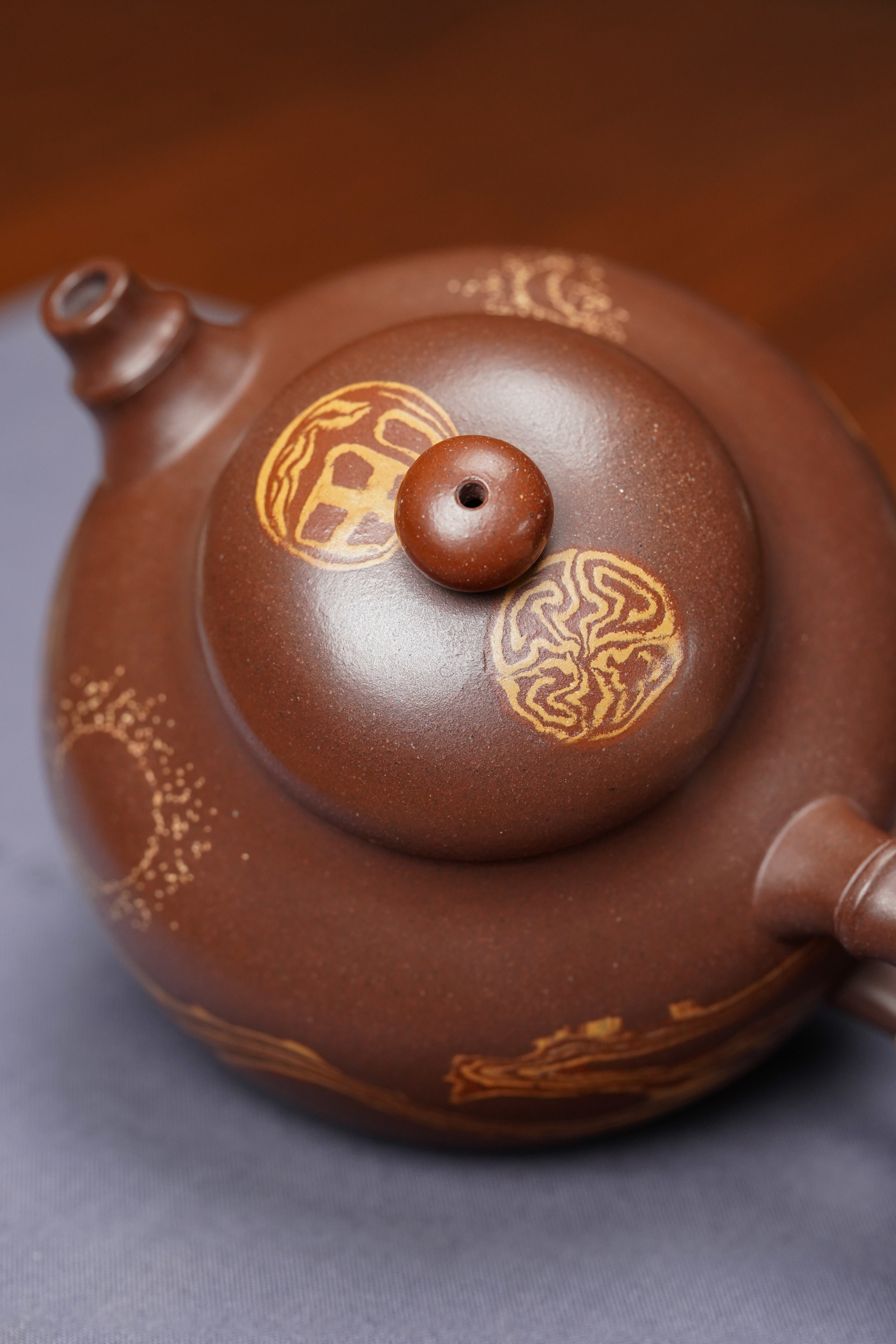 范泽锋大师高徒·省大师邱爽紫砂潜力重器【鸿运当头壶】原矿优质老紫泥·180cc
