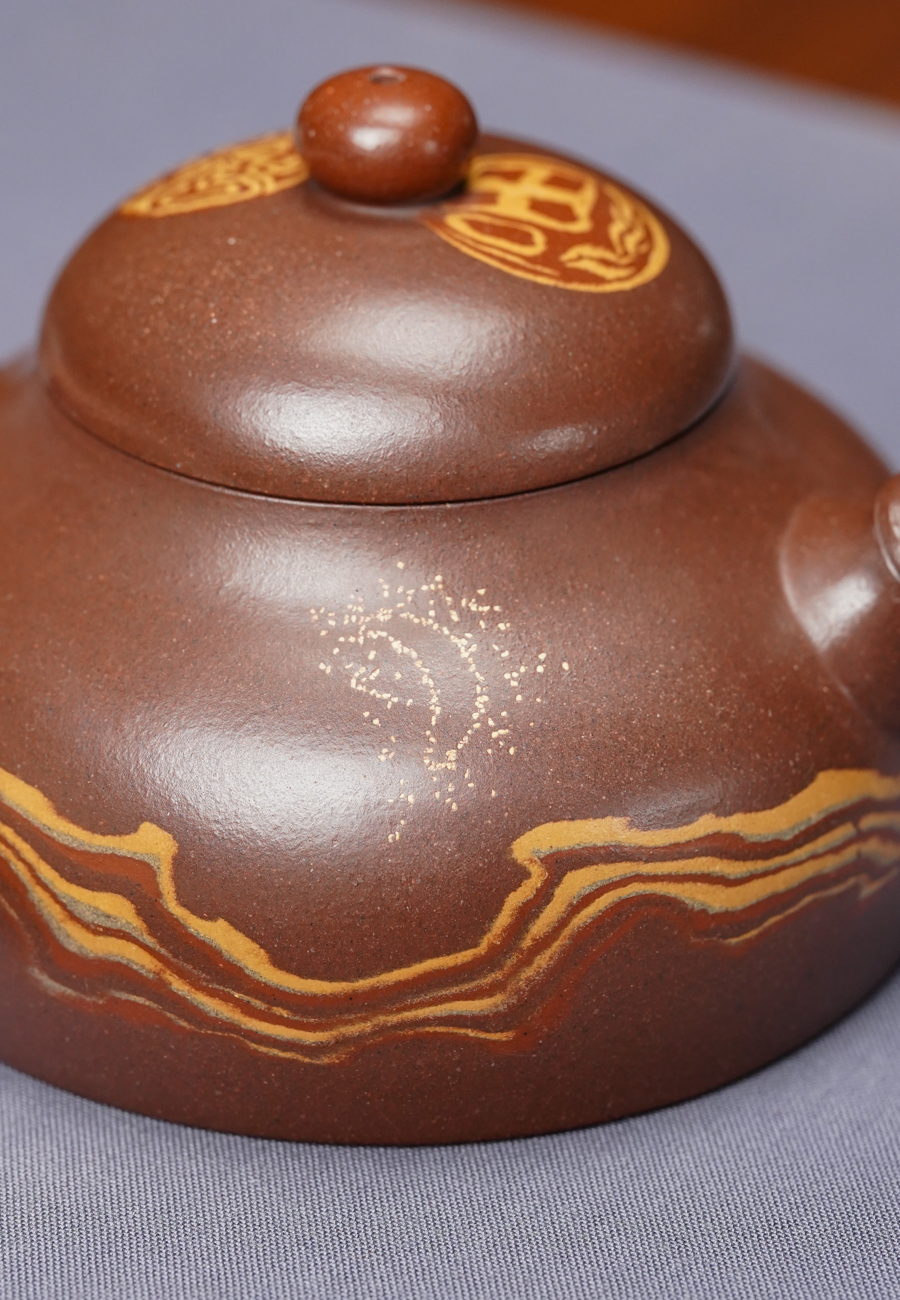 范泽锋大师高徒·省大师邱爽紫砂潜力重器【鸿运当头壶】原矿优质老紫泥·180cc