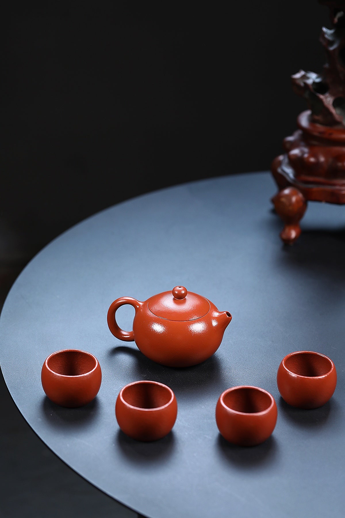 原矿紫砂高品质套组，好料好工黄金容量《西施套组》一壶四杯 家藏极品朱泥·200cc实力派陶艺家·杨菲
