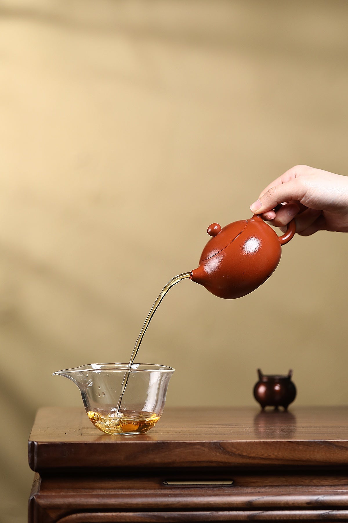 原矿紫砂高品质套组，好料好工黄金容量《西施套组》一壶四杯 家藏极品朱泥·200cc实力派陶艺家·杨菲
