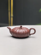 超级小南瓜（双色款）·70CC精品把玩器，内推球孔 手工制作·高端茶客必备 小草书文气十足 原矿老紫泥