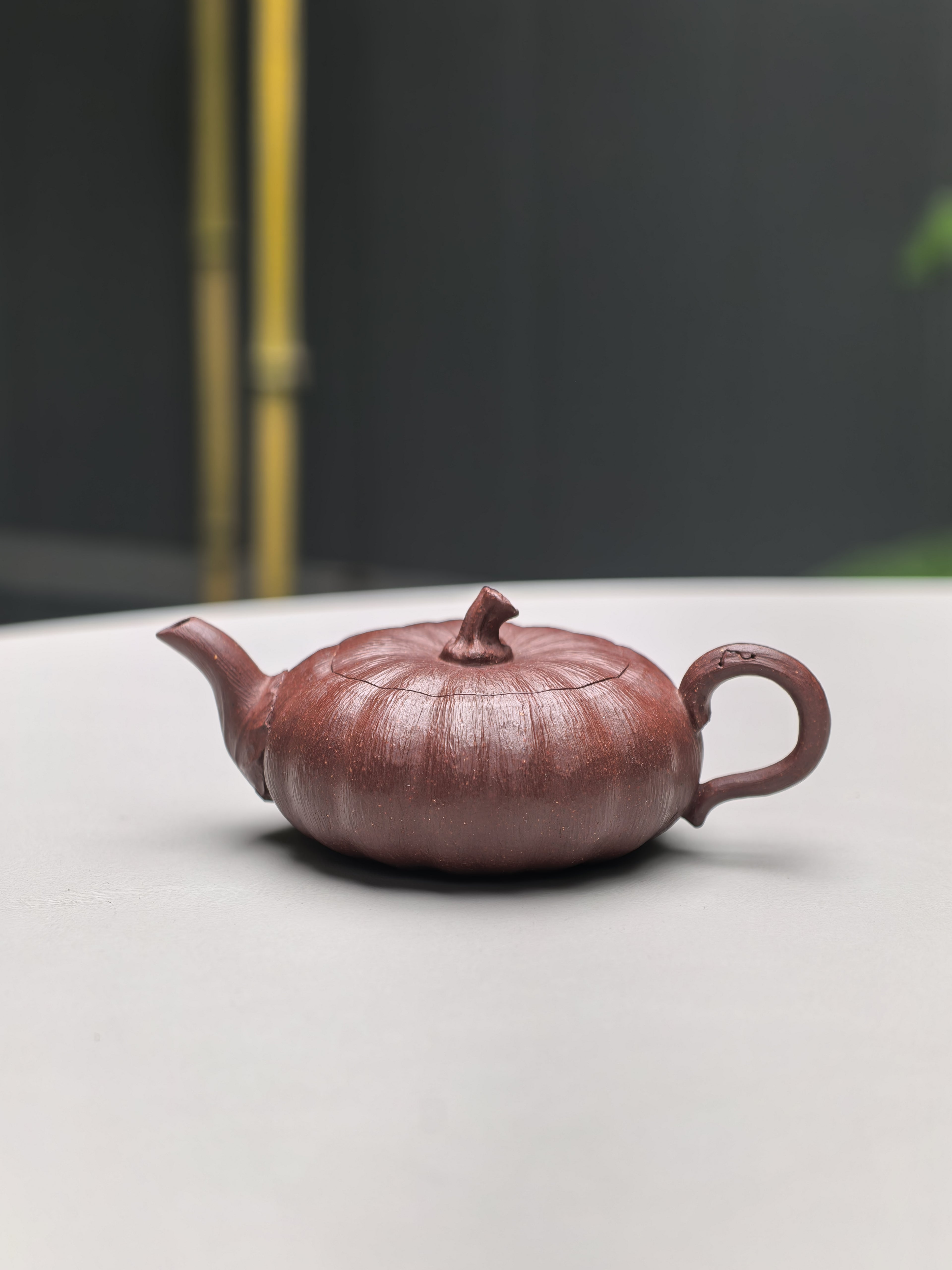 超级小南瓜（双色款）·70CC精品把玩器，内推球孔 手工制作·高端茶客必备 小草书文气十足 原矿老紫泥
