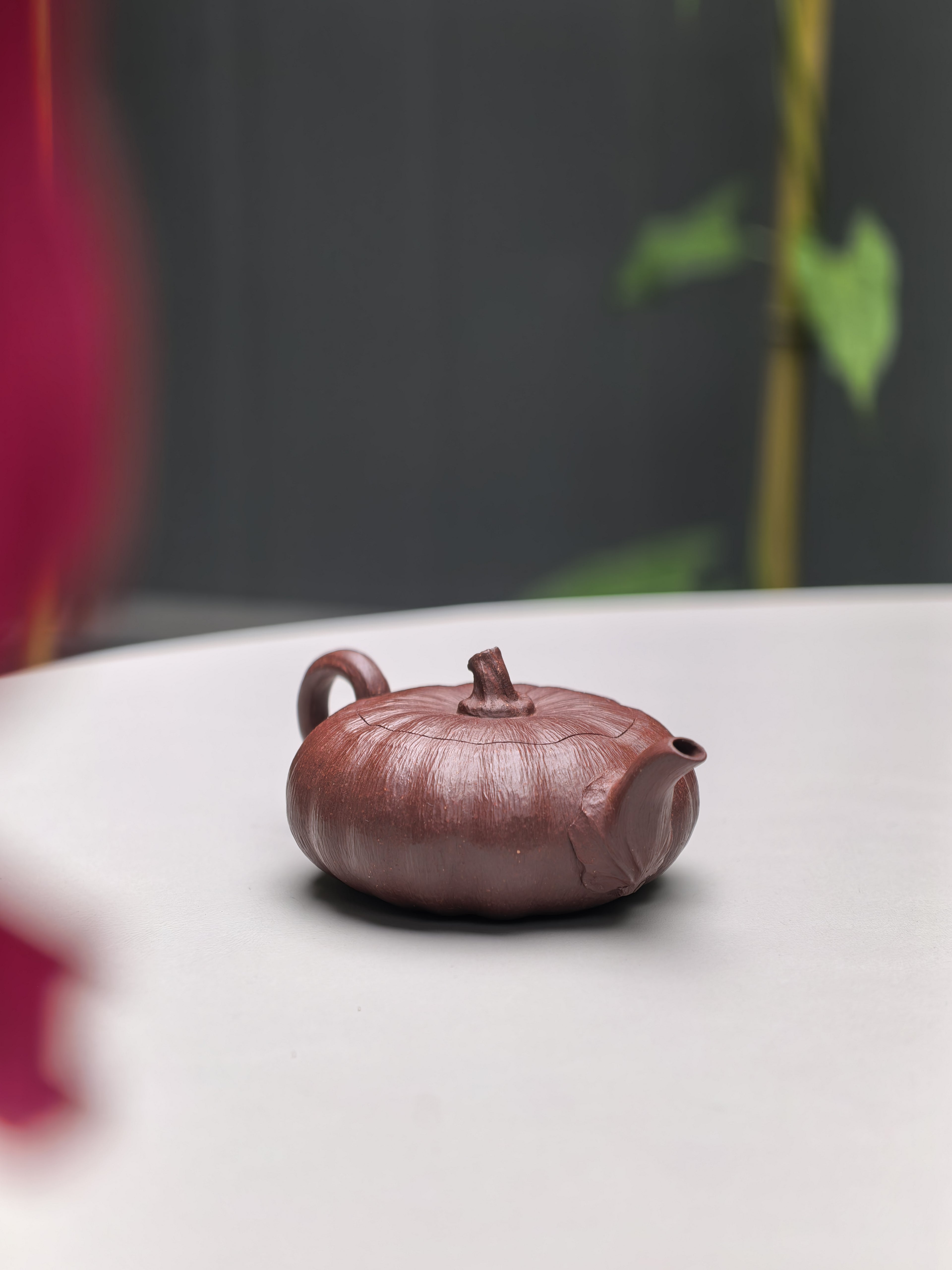 超级小南瓜（双色款）·70CC精品把玩器，内推球孔 手工制作·高端茶客必备 小草书文气十足 原矿老紫泥