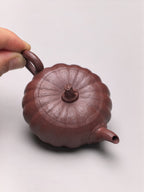 超级小南瓜（双色款）·70CC精品把玩器，内推球孔 手工制作·高端茶客必备 小草书文气十足 原矿老紫泥