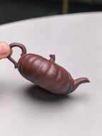 超级小南瓜（双色款）·70CC精品把玩器，内推球孔 手工制作·高端茶客必备 小草书文气十足 原矿老紫泥