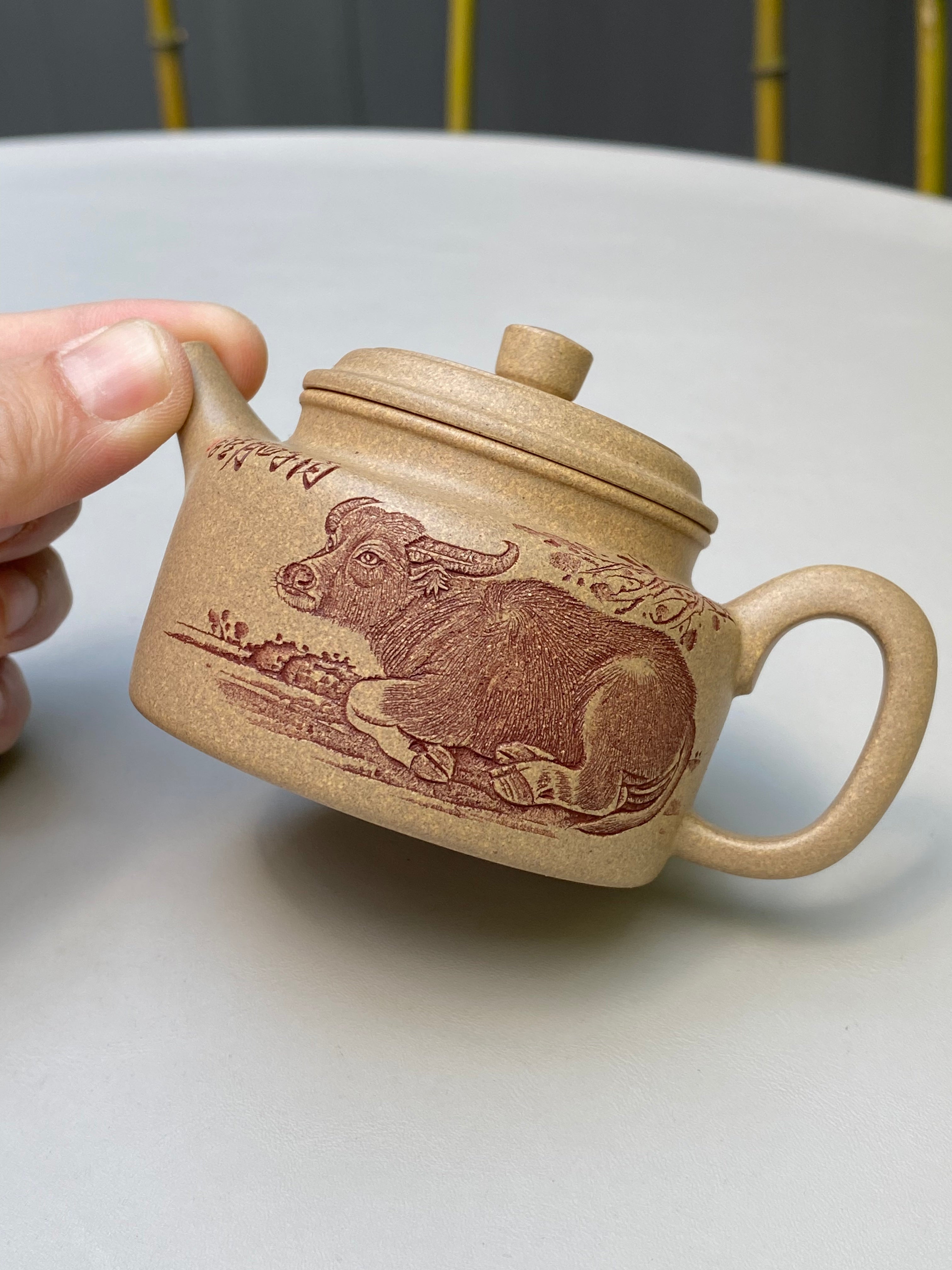 新品❤️中华神刀·刻绘巅峰 🇨🇳杨喜雨大师顶流臻品《德钟壶》原矿极品段泥·130cc