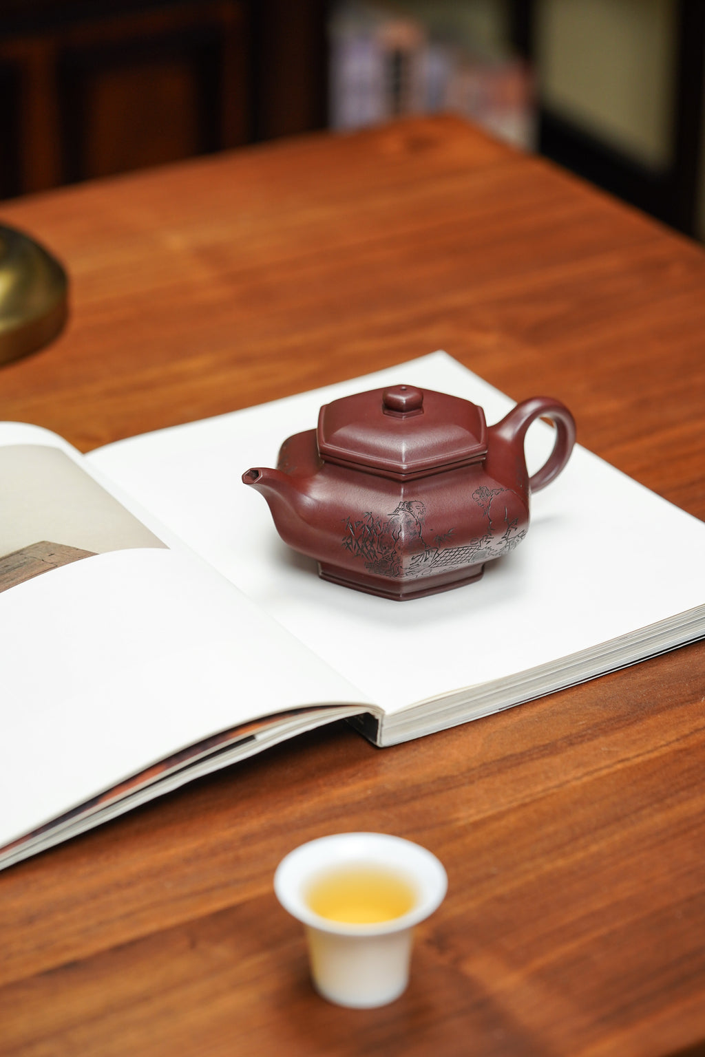 国大师李昌鸿·臻品福利🧧紫砂泰斗顾景舟传承·双国大师之作【六方虚扁壶】原矿优质龙血砂·300cc