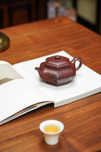 国大师李昌鸿·臻品福利🧧紫砂泰斗顾景舟传承·双国大师之作【六方虚扁壶】原矿优质龙血砂·300cc