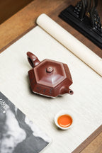 国大师李昌鸿·臻品福利🧧紫砂泰斗顾景舟传承·双国大师之作【六方汉云壶】原矿优质底槽清·490cc