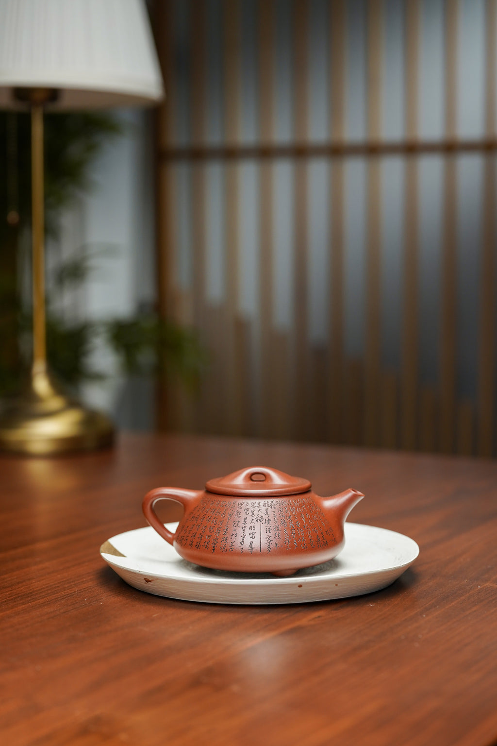 一器藏心经·紫砂纳万福｜郑求标大师｜双心经至尊臻品【光明石瓢壶】原矿极品底槽清·220cc