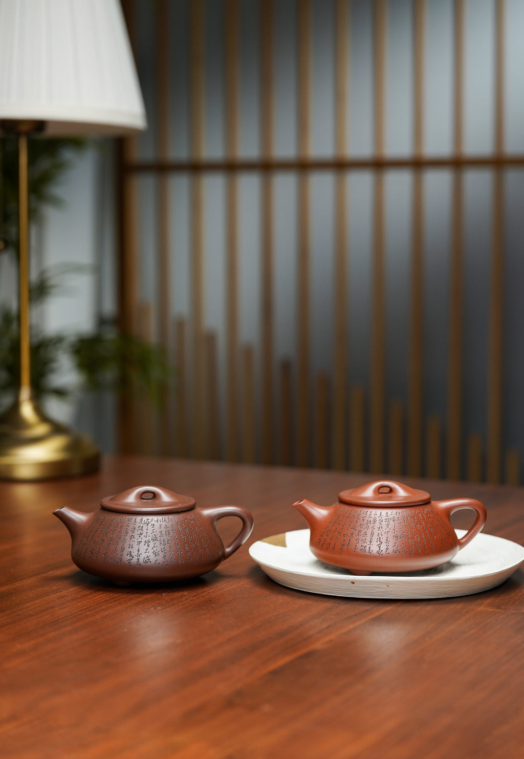 一器藏心经·紫砂纳万福｜郑求标大师｜双心经至尊臻品【光明石瓢壶】原矿极品底槽清·220cc