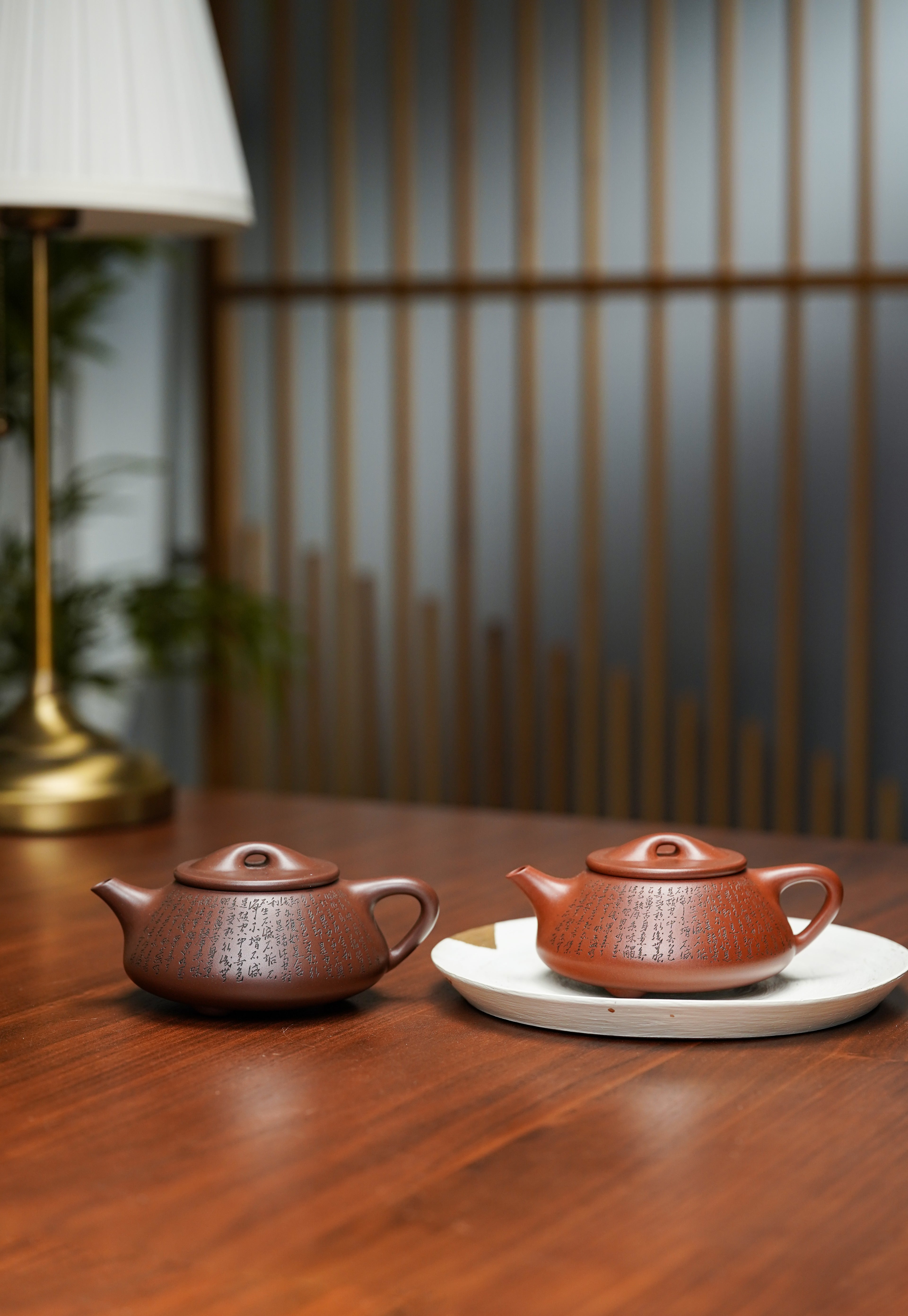 一器藏心经·紫砂纳万福｜郑求标大师｜双心经至尊臻品【光明石瓢壶】原矿极品底槽清·220cc