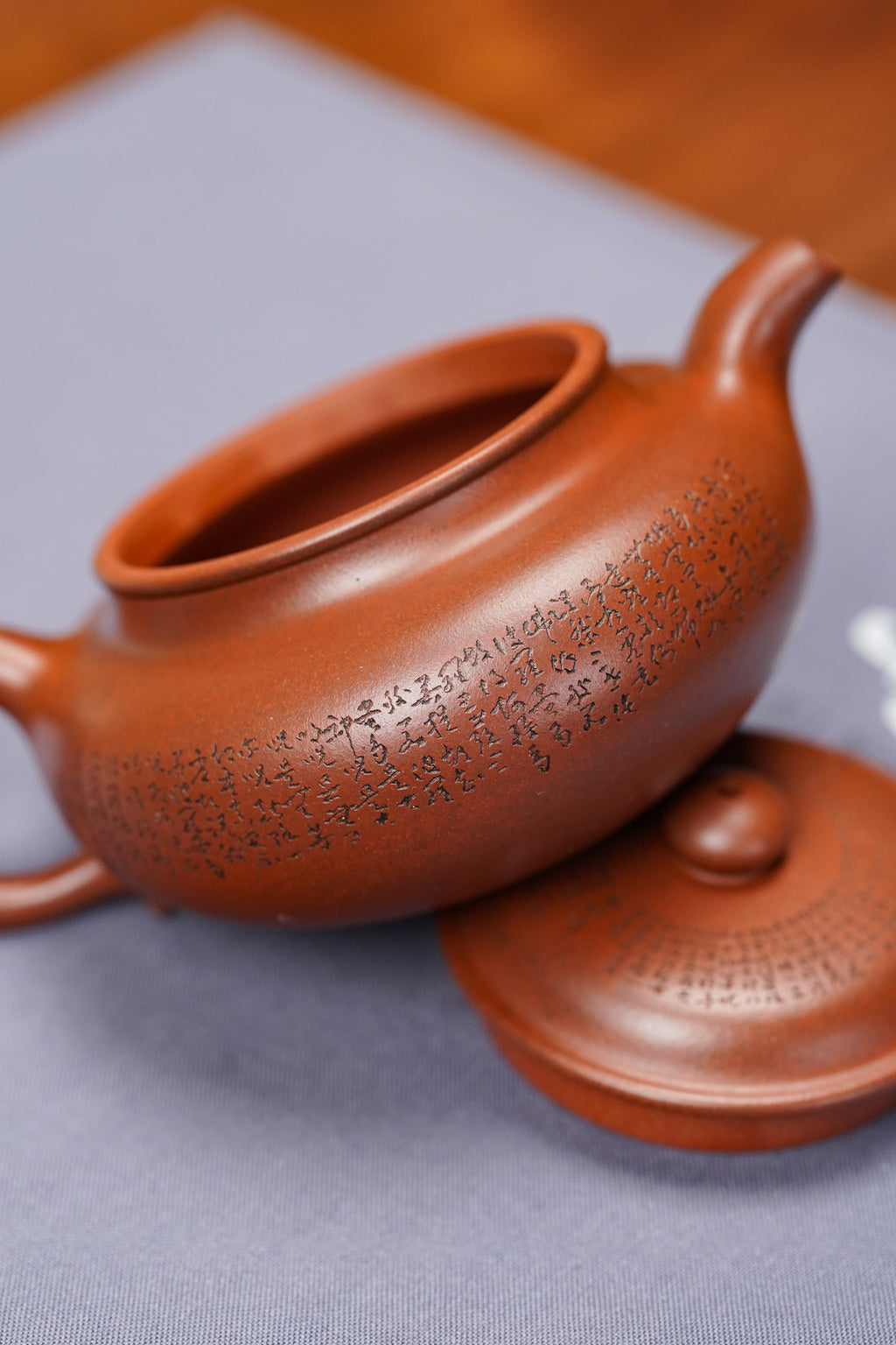 一器藏心经·紫砂纳万福｜郑求标大师｜心经+吉祥经至尊臻品【小仿古壶】原矿极品底槽清·150cc