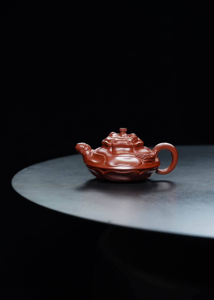 储立之大师｜中国陶瓷艺术终身成就奖获得者｜典藏重器【风卷葵壶】原矿优质红泥·350cc