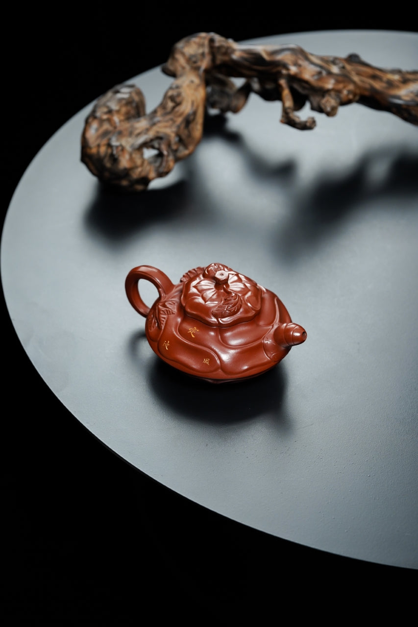 储立之大师｜中国陶瓷艺术终身成就奖获得者｜典藏重器【风卷葵壶】原矿优质红泥·350cc