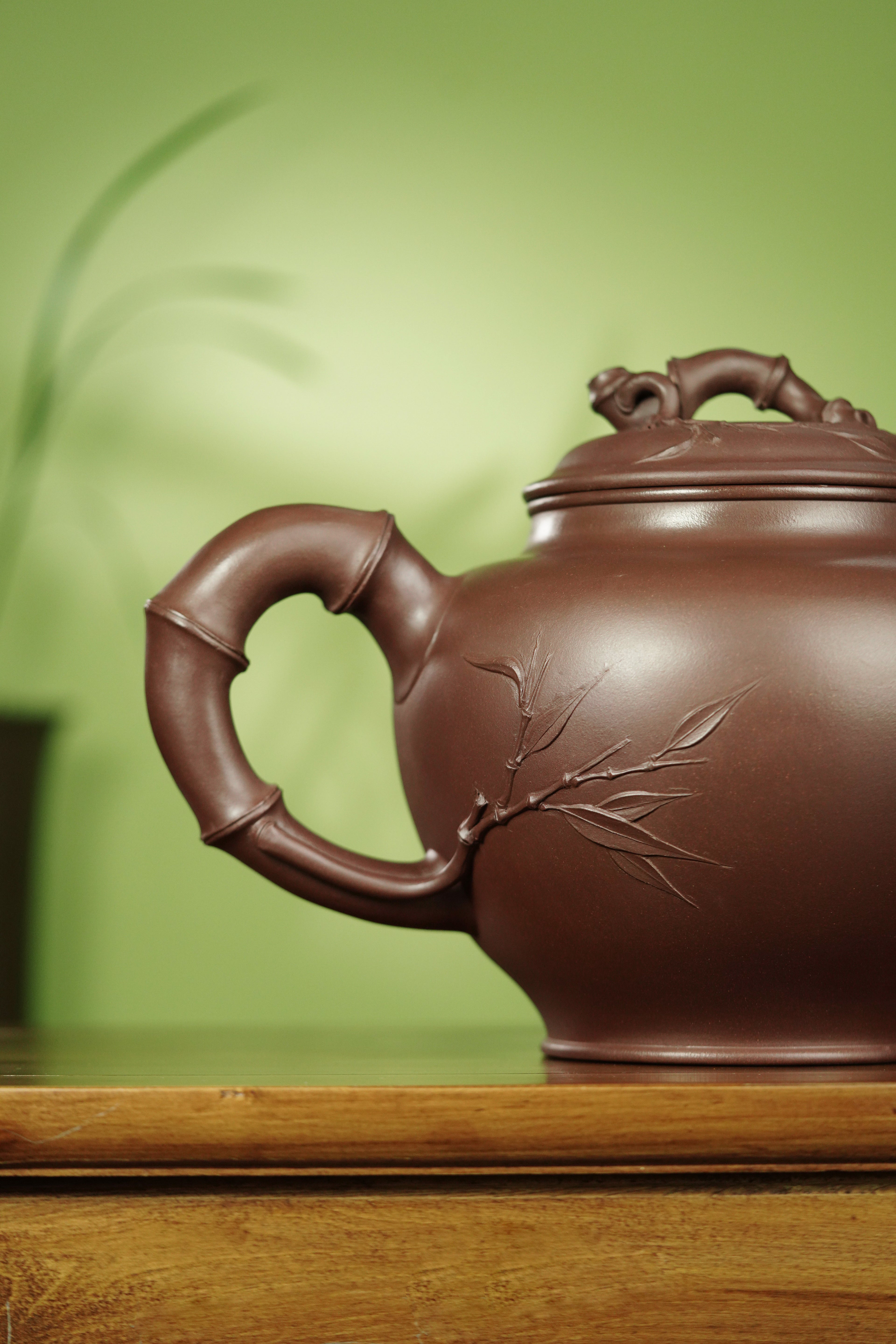 7000CC超大品👍范泽锋大师高徒·省大师邱爽紫砂潜力重器【大竹报春】原矿优质老紫泥