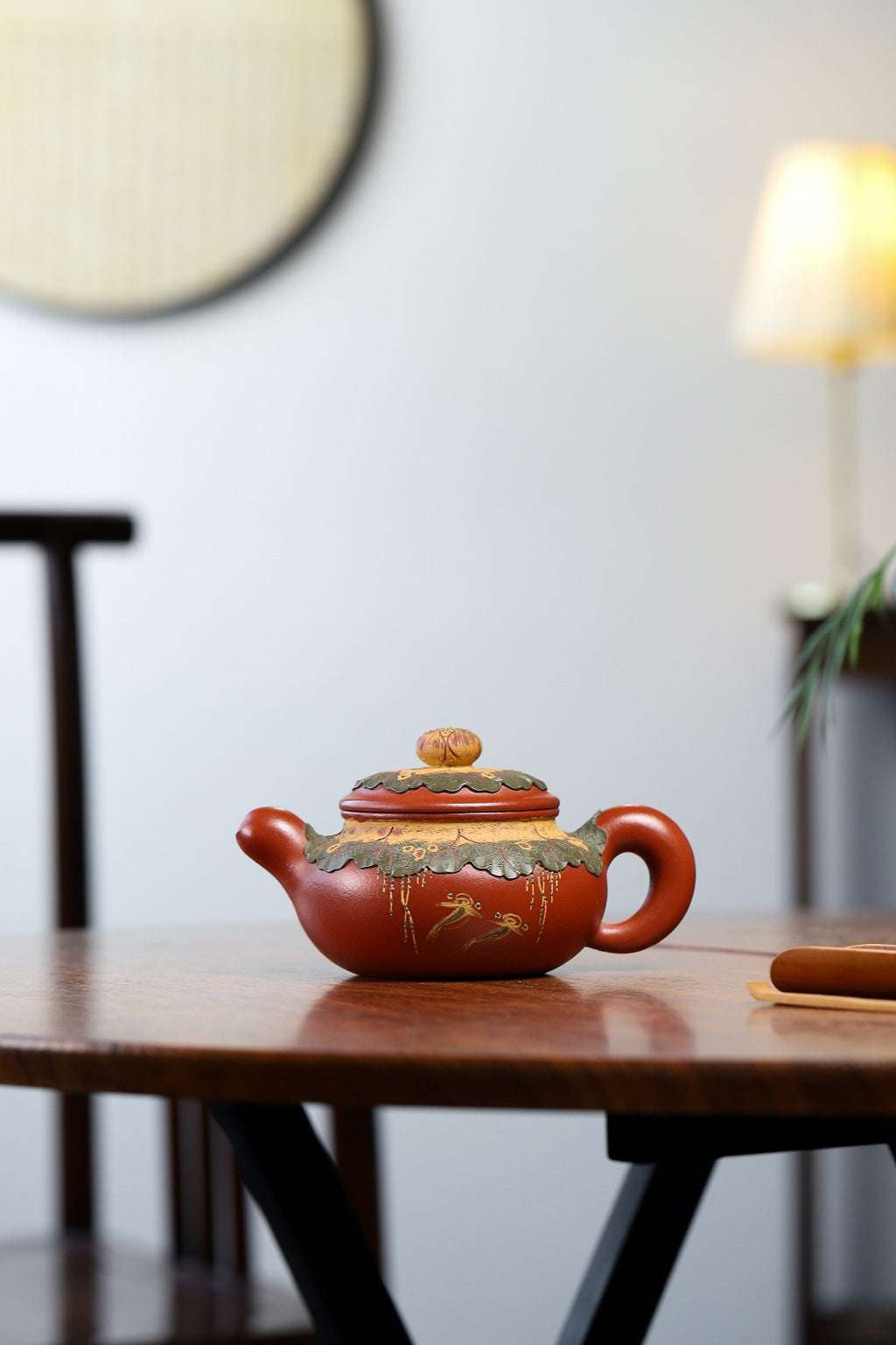 珍藏送礼级紫砂重器｜高级工艺美术师·许时娟 亲制【仿古套组壶】极品红清水泥·320cc